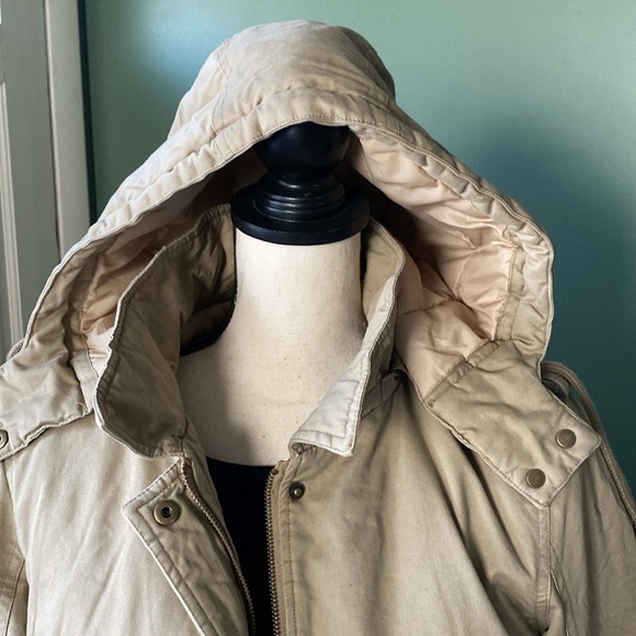 New Sz M Womens brown winter Sherpa lined business casual jacket with hood - Picture 7 of 11